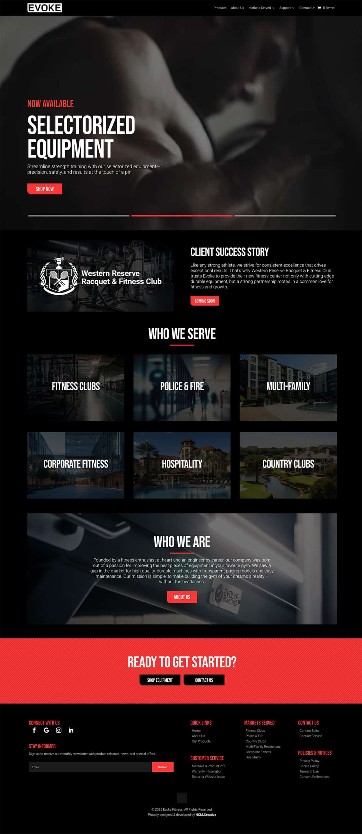 Evoke Fitness Homepage