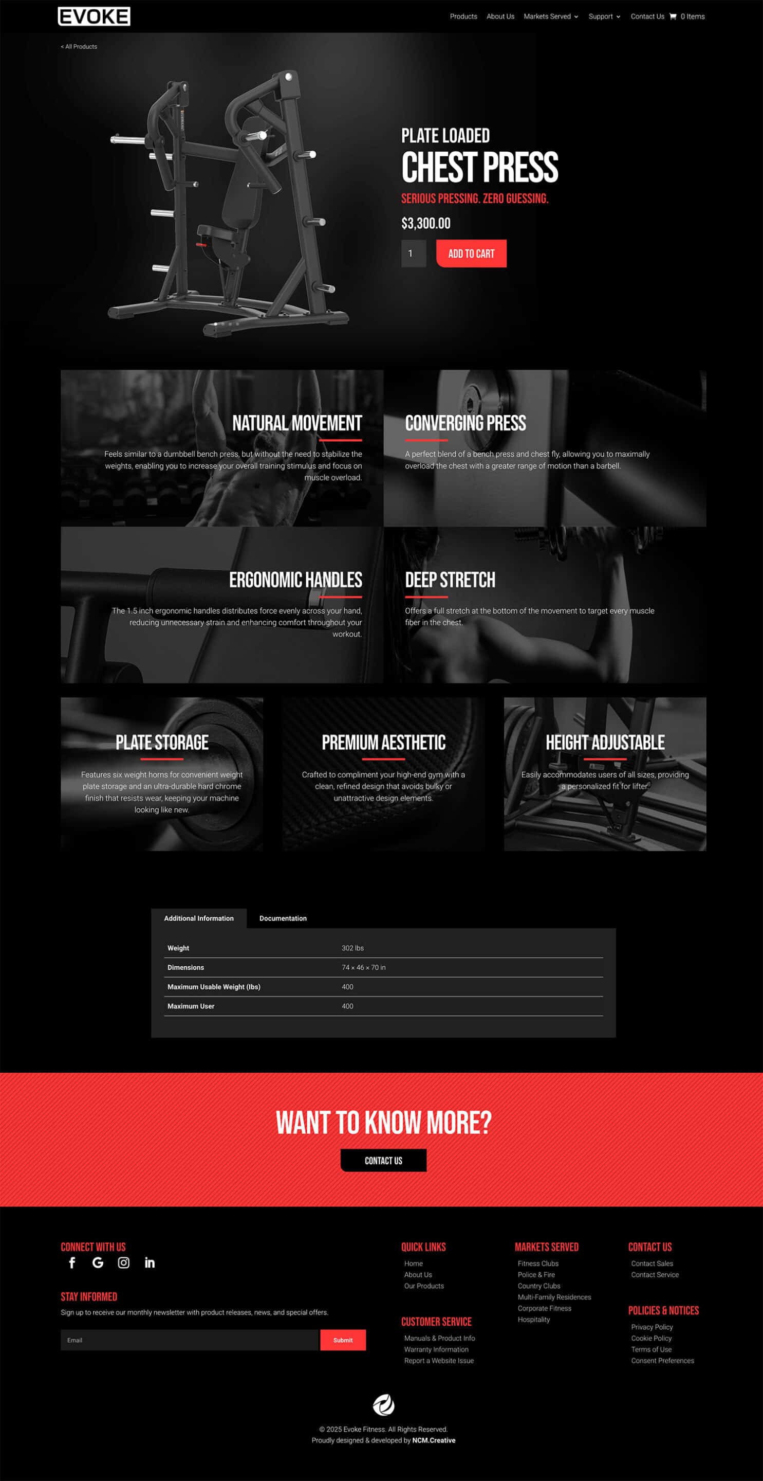 Evoke Fitness Product Page